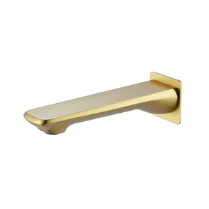 Grifo de bañera de oro cepillado de cobre de lujo, grifo de baño montado en la pared, relleno de caño de baño