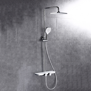 Hotel moderno cromado sistema de ducha montado en la pared baño expuesto grifo de ducha