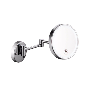 Espejo de maquillaje de vanidad montado en la pared de baño LED extensible de aumento 3X