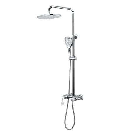 Grifo de ducha de lluvia cromado de baño de alta gama con grifo mezclador de ducha manual de tres funciones ABS