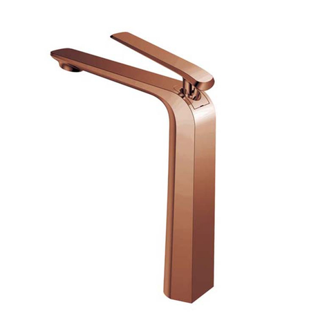 Grifo de lavabo de oro rosa de lujo, grifo monomando para lavabo de baño de latón montado en cubierta