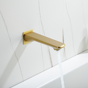 Guangdong Factory Brass Brush Gold Montado en la pared Grifo de bañera Caño de llenado Caño de baño para baño