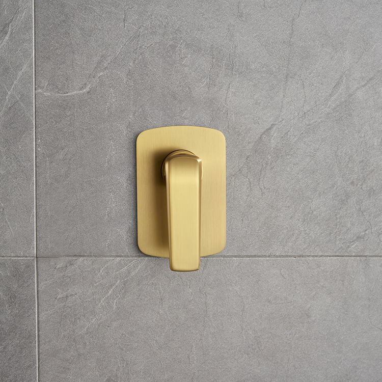 Grifo mezclador de ducha dorado de un solo mango montado en la pared de nuevo diseño 2021, grifo de ducha oculto para baño
