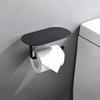 Soporte de papel higiénico para montaje en pared de baño con estante Soporte para rollo de papel higiénico