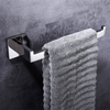 Accesorios de baño modernos de acero inoxidable OEM, toallero de baño montado en la pared cromado, toallero individual